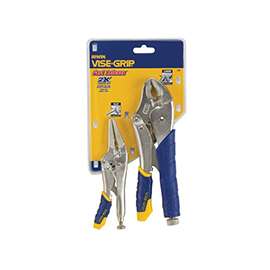 IRWIN 77T Locking Plier Set, Steel, Blue/Yellow, Nickel