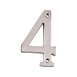 ProSource N-Z044SN-PS House Number, Character: 4, 4 in H Character, 2.28 in W Character