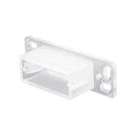 Prime-Line R 7145 Drawer Track Backplate, 3/4 in L, 2-13/32 in W, Plastic, Raw
