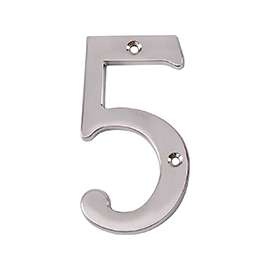 ProSource N-Z045SN-PS House Number, Character: 5, 4 in H Character, 2.28 in W Character