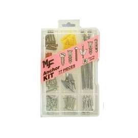MIDWEST FASTENER 14999 Anchor Kit, Plastic, Textured, 77-Piece