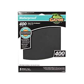 Gator 4472 Sanding Sheet, 9 in L, 11 in W, 400 Grit, Very Fine, Silicone Carbide Abrasive