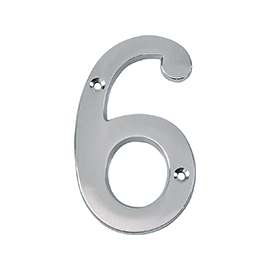 ProSource N-Z046SN-PS House Number, Character: 6, 4 in H Character, 2.28 in W Character