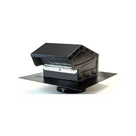 Master Flow GNV4BL Goose Neck Ventilator, Black, Galvanized