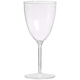 PLEXWARE 80 Pcs 8oz Wine Goblets, Elegant & Reusable Party Plastic Wine Glasses, Perfect For Weddings, Parties & Events, Clear
