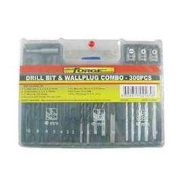 300-piece Combination Drill Set with Plastic Wall Plugs