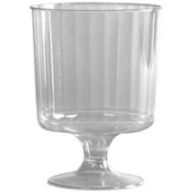 PLEXWARE 240-Pcs 5 Oz Plastic Wine Cups – Short Stem Wine Glasses – Elegant and Classic Design – Reusable and Easy to Wash – Premium Quality Durable Material – Ideal for Picnic, Catering, Events
