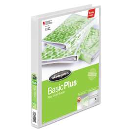 Flexible Poly Round Ring View Binder, 3 Rings, 0.63" Capacity, 11 x 8.5, White