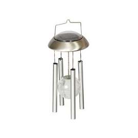 headwind 830-1325 Solar LED Wind Chime, Pyramid Crackleball, Blue/Green/Red