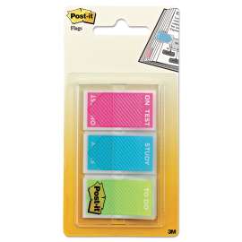 Study Memo Page Flags with Message, Assorted Bright Colors, 1", 60/Pack