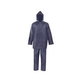 Diamondback SPU045-XL Rain Suit, XL, 30-1/2 in Inseam, Polyester, Blue, Drawstring Pull-Out Hood Collar