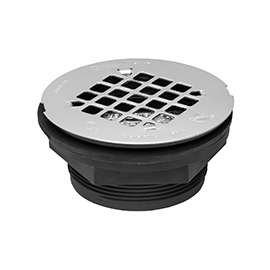 Oatey 42084 Shower Drain, ABS, Black, For: 2 in SCH 40 DWV Pipes