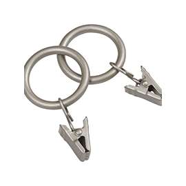 Kenney KN75001 Curtain Clip Ring, Metal, Antique Pewter