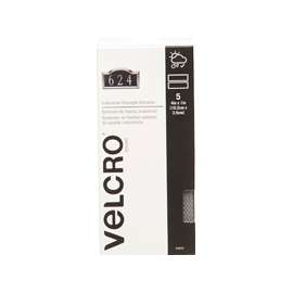 VELCRO Brand 90800 Fastener, 1 in W, 4 in L, Nylon, Titanium, Rubber Adhesive