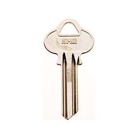 HY-KO 11010L1 Key Blank, Brass, Nickel, For: Lockwood Cabinet, House Locks and Padlocks