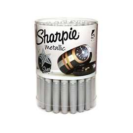 Sharpie 9597 Metallic Permanent Marker, Fine Lead/Tip, Silver Lead/Tip