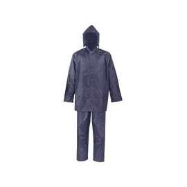 Diamondback SPU045-XXXL Rain Suit, 3XL, 32-1/2 in Inseam, Polyester, Blue, Drawstring Pull-Out Hood Collar