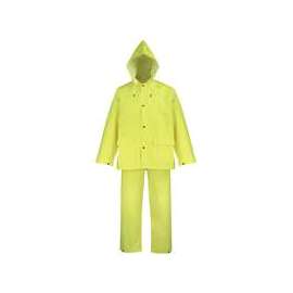 Diamondback OX025PU-M Rain Suit, M, 28-1/2 in Inseam, Polyester, Hi-Viz Yellow, Comfortable Oxford Polyester Collar