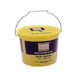 SCREEN TIGHT SPLINE300 Screen Retainer Spline, 0.160 in D, 300 ft L, Vinyl, Black