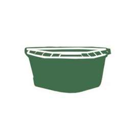 FORTEX-FORTIFLEX CF24GR Corner Feeder, 24 qt Volume, Rubber Polymer, Green