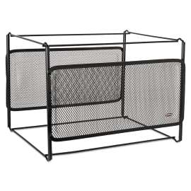 Letter Size Mesh File Frame Holder, Wire, 12 3/8 x 11 3/8 x 9 5/8, Black