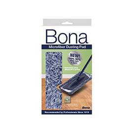 Bona WM710013272 Dusting Pad, 17 in L, 6 in W, Microfiber Cloth, Machine Washable: Yes