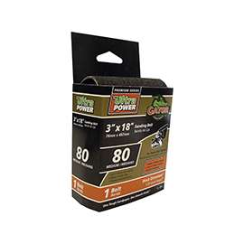 Gator 7771 Sanding Belt, 3 in W, 18 in L, 80 Grit, Medium, Zirconium Oxide Abrasive