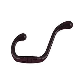 ProSource H6271007VB3L-PS Coat and Hat Hook, 22 lb, 2-Hook, 1-1/64 in Opening, Zinc, Venetian Bronze