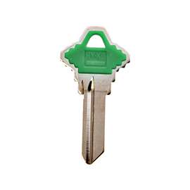 HY-KO 13005SC1PG Key Blank, Brass/Plastic, For: Schlage Cabinet, House Locks and Padlocks