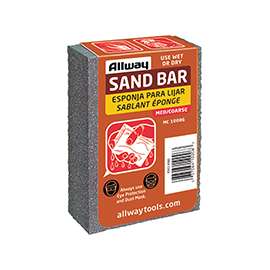 ALLWAY TOOLS MC Sand Bar, 4 in L, 2-1/2 in W, Coarse, Medium, Aluminum Oxide Abrasive