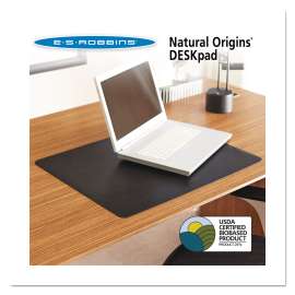 Natural Origins Desk Pad, 38 x 24, Matte, Black