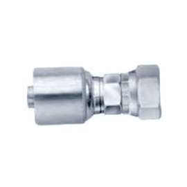 GATES MegaCrimp G25111-0606 Hose Coupling, 3/8-18, Crimp x NPSM, Straight Angle, Steel, Zinc