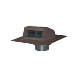 Duraflo 6011BR Exhaust Vent, 10.94 in OAL, 12.98 in OAW, 117 sq-in Net Free Ventilating Area, Polypropylene, Brown