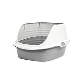 Petmate Stay Fresh 22206 Large, Rimmed Litter Pan, 15-1/2 in W, 18.7 in D, Plastic, Assorted