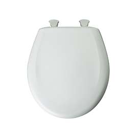 Mayfair 87SLOW-000 Toilet Seat, Round, Plastic, White