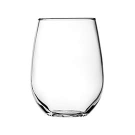 Oneida Vienna Series 95141AHG17 Stemless Wine Glass, 15 oz Capacity, Glass, White, Dishwasher Safe: Yes