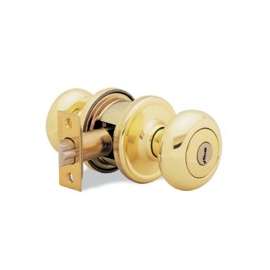 Kwikset Signature Series 740HLO3SMT6AL/RCS Keyed Entry Knob, Polished Brass