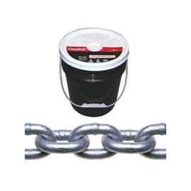 Campbell 014-0433 Proof Coil Chain, 1/4 in, 141 ft L, 30 Grade, Steel, Galvanized