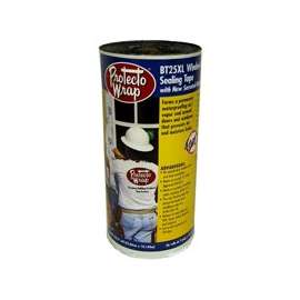 Protecto Wrap BT25XL 8425B09754SSW Window and Door Flashing Tape, 75 ft L, 9 in W, HDPE, Gray/White, Self-Adhesive