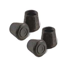 ProSource FE-50637-B Furniture Leg Tip, Round, Rubber, Black, 1-1/8 in Dia, 1.6 in H