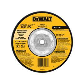 DeWALT DW8437 Grinding Wheel, 7 in Dia, 1/8 in Thick, 5/8-11 in Arbor, 24 Grit, Very Coarse