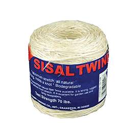 T.W. Evans Cordage 15-209 2-Ply Twine, 300 ft L, Sisal, Natural