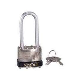 ProSource Padlock, Long Shackle, 1/4 (6.3) in (mm) Dia Shackle, Steel Shackle, Steel Body