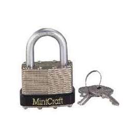 ProSource Padlock, Keyed Alike Key, Standard Shackle, 9/32 (7.1) in (mm) Dia Shackle, Steel Shackle