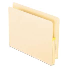 Convertible End Tab File Pockets, 1.75" Expansion, Letter Size, Manila, 25/Box