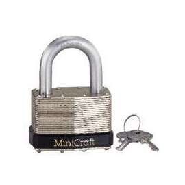 ProSource Padlock, Standard Shackle, 7/16 in Dia Shackle, 2 H Shackle, Steel Shackle