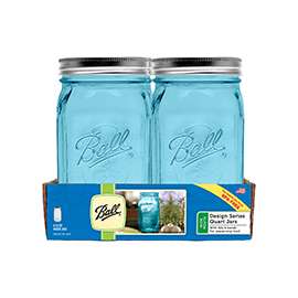 Ball 1440069055 Vintage Jar, 32 oz Capacity, Glass, Aqua, 8 in L, 3 in W, 7 in H