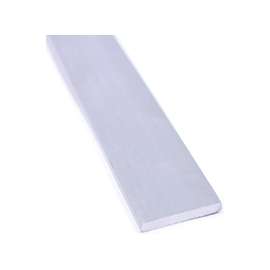 M-D 61044 Flat Bar, 3/4 in W, 72 in L, 1/8 in Thick, Aluminum, Mill, 6063 Grade