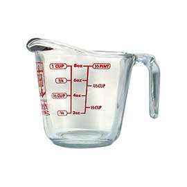 Anchor Hocking 551750L13 Measuring Cup, Glass, Clear