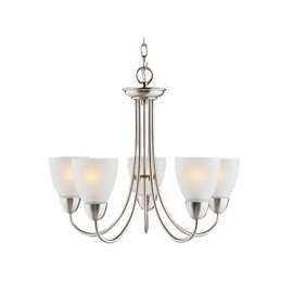 Boston Harbor A2242-6 Chandelier, 120 V, 60 W, 1-Tier, 5-Lamp, A19/CFL Lamp, Metal Fixture